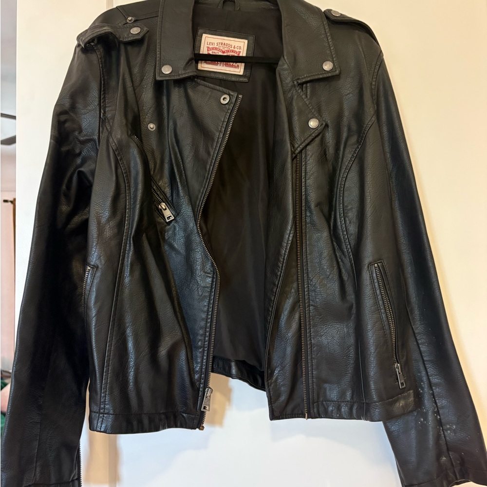 Levi's Black Leather Biker Jacket